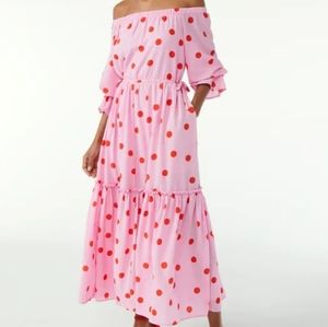 Women's Scoop Large BARBIECORE  Pink/Red Off the Shoulder Dress. NWT